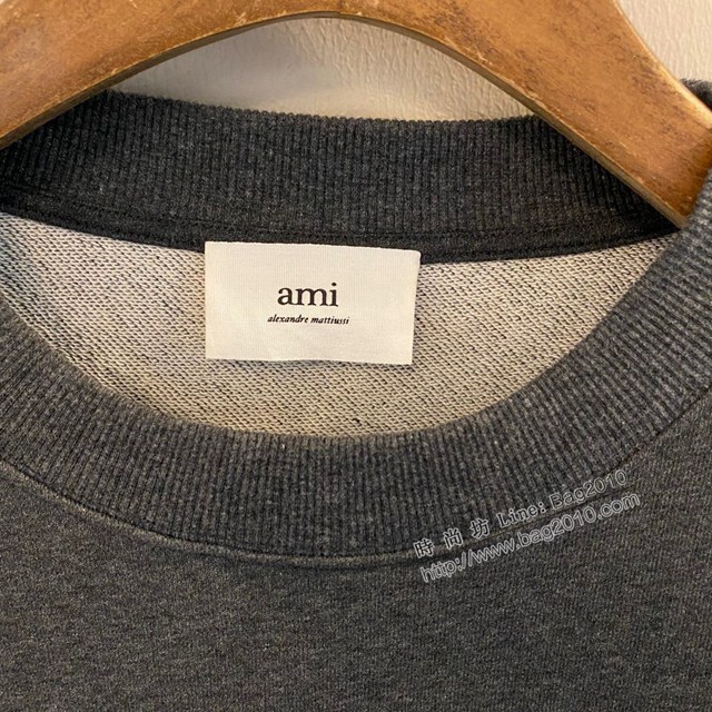 Ami專櫃2023FW新款章仔刺繡圓領衛衣 男女同款 tzy3028